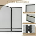 thumbnail image 4 of Spaco 3-Panel Foldable Fireplace Screen with Wrought Metal Mesh-Black, Fireplace Doors, Flat Panel Decorative Fireplace Screen with Modern Design, 4 of 7