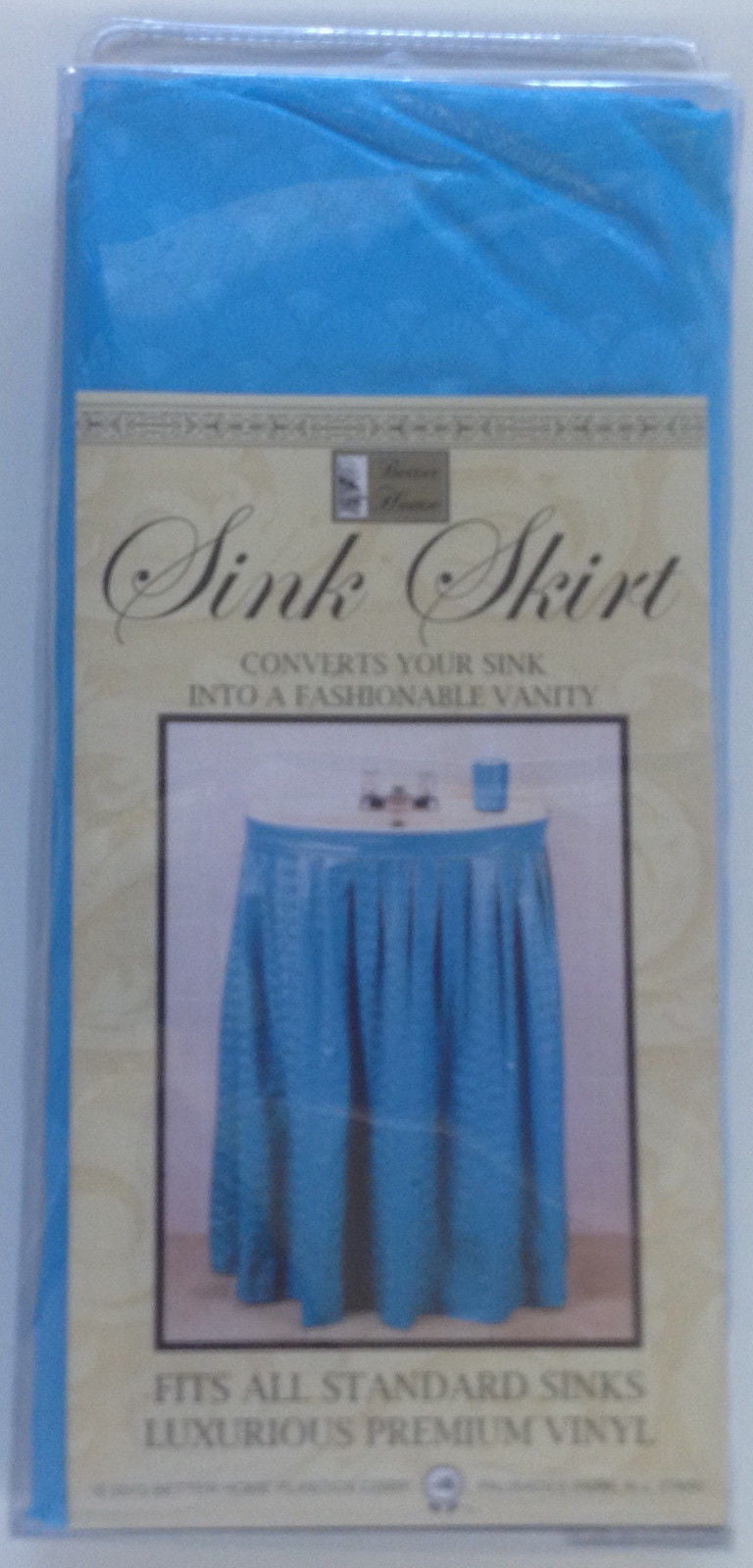 Vinyl Sink Skirt Self Stick NEW NEW Embossed Seashell Design 