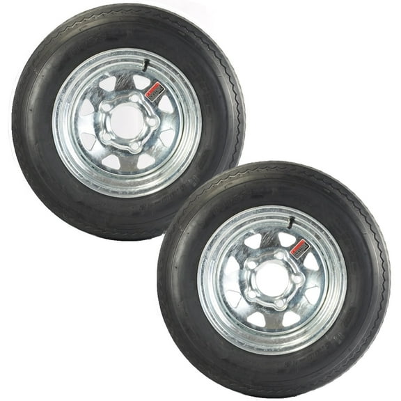 eCustomrim 2-Pack Trailer Tire Rim 5.30-12 12 in. Load C 5 Lug Galvanized Spoke Wheel