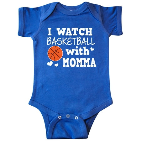 

Inktastic I Watch Basketball with Momma Gift Baby Boy Bodysuit
