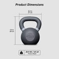 thumbnail image 4 of MotionGrey 45lb Cast Iron Kettlebell with Textured Non-Slip Grip Handle for Strength Training, Home Gym & Full Body Workout, 4 of 4