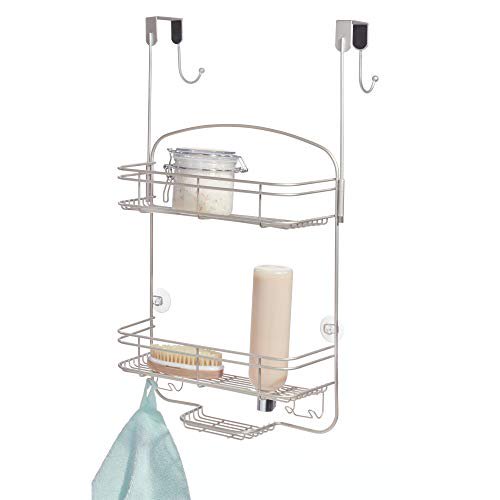 iDesign Weston Medium Metal Over The Door Hanging Shower Caddy, Bath