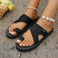 thumbnail image 3 of IUJSOY Womens Flip Flops Clip Toe Ring Flat Sandals Comfortble Yoga Mat Mesh Beach Slippers Slides, 3 of 9