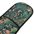 thumbnail image 4 of Yayeee Double Oven Mitt Kitchen Heat Resistant Baking 35" x7" Quilted Cotton Glove, Green Vibrant Forest Pattern, 4 of 6
