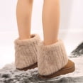 thumbnail image 4 of Viluyesy Womens Winter Snow Boots Warm Fuzzy Fleece Lined Comfortable Non Slip Outdoor Walking Shoes Brown Size 8.5, 4 of 9