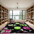 thumbnail image 2 of ODIKA 9'x12' Washable Area Rug Music Vinyl Note Record Funky Y2k Album Bold Disc Collage Round for Great Room, Indoor Concept, Large Living Low Pile, Flatwoven, 2 of 7