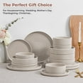 thumbnail image 6 of Vesteel 16 Pieces Dinnerware Sets, Premium Stoneware Dishes Set for 4, Speckled Plates and Bowls Set for Home Restaurant, Microwave and Dishwasher Safe - Cappuccino Brown, 6 of 9
