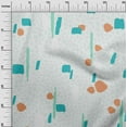 thumbnail image 3 of oneOone Cotton Poplin Teal Green Fabric Geometric Abstract Shapes With Animal Print Fabric For Sewing Printed Craft Fabric By The Yard 56 Inch Wide, 3 of 4