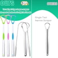 thumbnail image 5 of Tongue Scraper Cleaner for Adults , 5 Pack 100% BPA Free Fresher Tongue Tools, Bad Breath Remove Reusable Stainless Steel Tounge Scrapper Set, 5 of 5