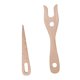 thumbnail image 5 of Kit de 2 piezas de tenedor de tejer y aguja de ojo, tenedor Lucet de madera para niños, hecho a mano Marrón, 5 of 9