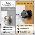 thumbnail image 5 of Balin Designs Crystal Doorknobs (Matte Black) - Decorative Hardware Interior and Exterior Keyless Privacy Door Lock for Bathroom, Bedroom, or Other Doors (1 Pack), 5 of 9