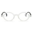 thumbnail image 3 of 4 Pairs of Transparent Classic Oval Round Reading Glasses For Women and Men, Spring Hinge Readers +3.00, 3 of 5