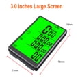 thumbnail image 2 of Computadora para bicicleta Computadora para bicicleta inalámbrica Velocímetro impermeable con pantalla LCD verde, 2 of 8