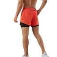 thumbnail image 4 of Men's Running Shorts, 2-in-1 Stealth Short, Summer Quick-Drying Breathable Double-Layer Anti-Slip Three-Quarter Training Fitness Running Gym Yoga Outdoor Sports Shortsshorts, 4 of 7
