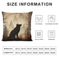 thumbnail image 5 of ARISTURING  Cute Wolf Throw Pillow Cover Soft for Girls Boys Wolves Howling Throw Pillowcase Room Animal Wolves Tree Pattern Pillow Case Cushion Cover Exotic Style Brown Black Cushion Case, 5 of 5