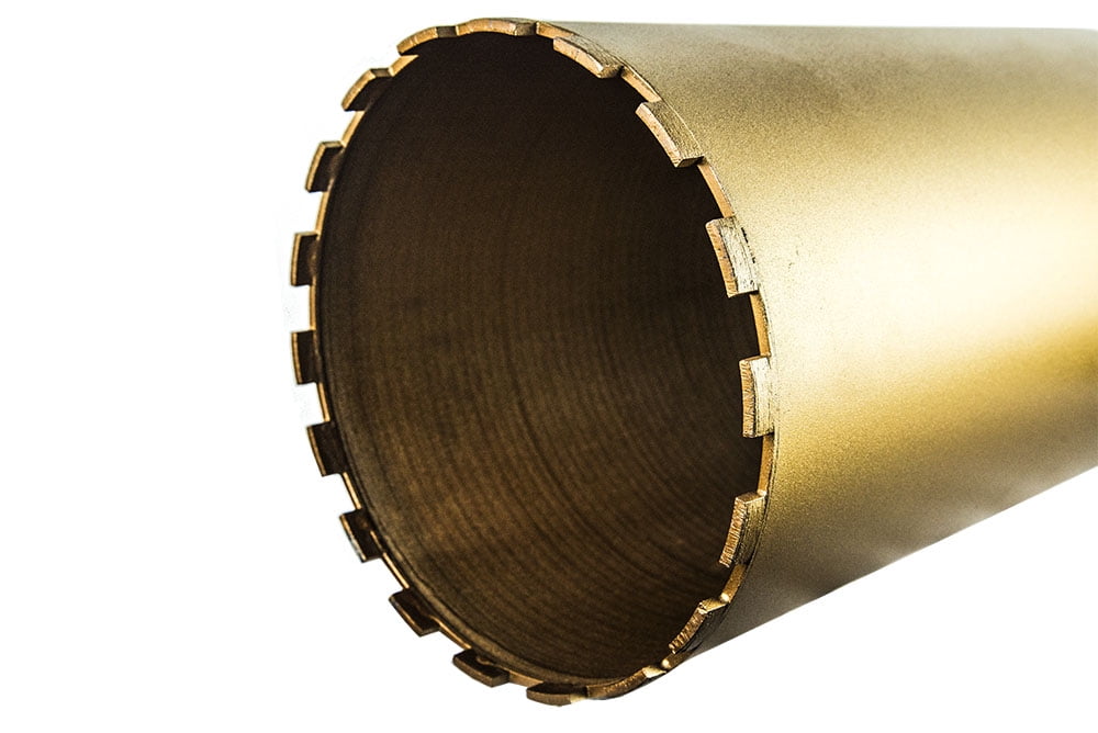 Jeremywell 10" (254mm)Diamond Wet Drill Core Bit for Concrete, Granite, Brick Block, #30/40 Diamond Grits, 1-1/4"-7 Threaded, Height 17"