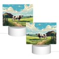 thumbnail image 2 of Haiem Prairie Pasture Cow Pattern Acrylic Night Light Gift with 3 Color ModesTouch-Sensitive LED Lamp Perfect Gift for Mother's Day, Birthday, or Christmas, 2 of 9
