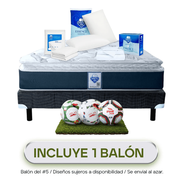 Paquete Colchon Queen Size Spring Air Smith + 2 Almohadas + Box + Cubre Colchon + Juego de Sabanas