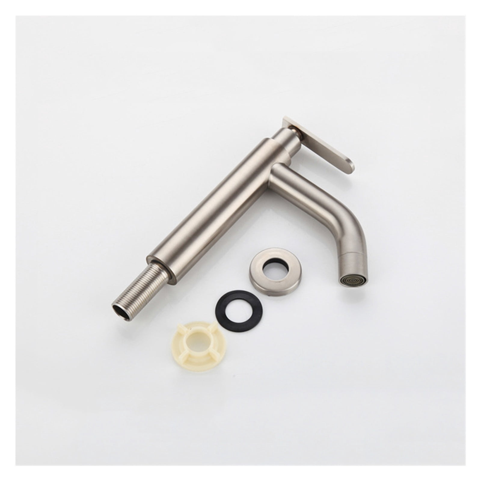 Bathroom Basin Faucets Single Cold Water Bathroom Sink Faucets Brushed 304 Stainless Steel Single Handle Washbasin Tap