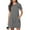 Dark Gray, variant on AOOCHASLIY Ladies Dress Solid Round Neck Short Sleeve Pockets Dress, Casual Comfy T Shirt Short Dress