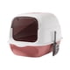 thumbnail image 1 of Caja de arena con capucha para gatos, inodoro grande para gatos, bandeja de arena para gatos de interior, arenero Rosa, 1 of 9