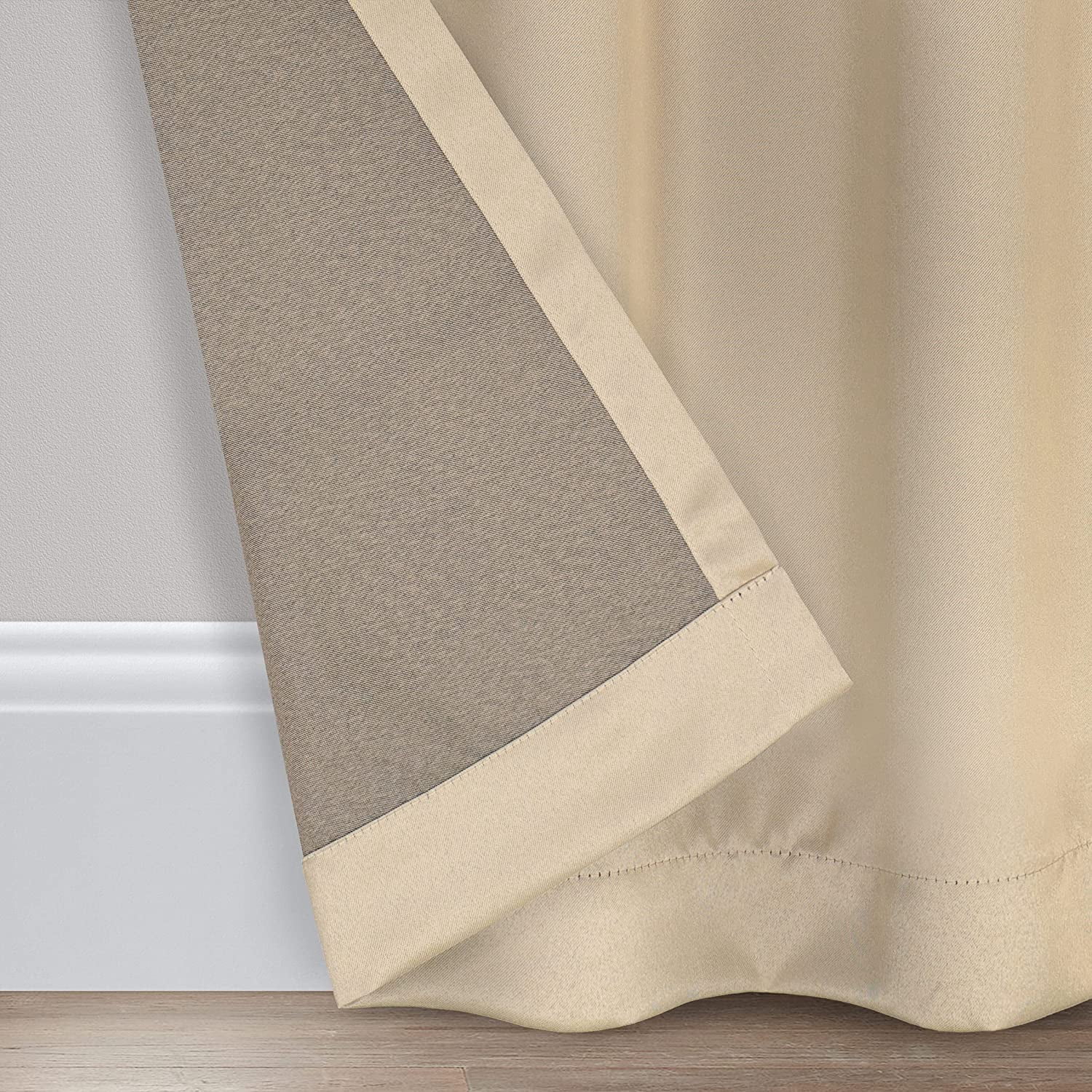 Eclipse Solid Thermapanel Room Darkening Rod Pocket 54 x 84 Panel in Taupe