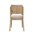 thumbnail image 4 of Set of 2 Modern Dining Chairs with Upholstered Seat and Back, Warm Wood Finish, Scandinavian Style Side Chairs for Kitchen and Dining Room, 4 of 6