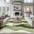 thumbnail image 4 of Rectangle Area Rug 6x9ft,Sage Green Gradient Stripes Washable Carpet Non-Slip Runner Accent Rugs Indoor Floor Mat for Bedroom Living Room Decor,Abstract Water Ripple, 4 of 9