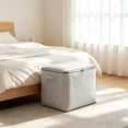 thumbnail image 4 of Usloyux Sac de Rangement Pliable en Non-Tissé à Motifs d'Arêtes de Poisson, Sac Fourre-Tout Organisateur Portable avec Poignée, Contenant pour Lessive de Garde-Robe et Chambre à Coucher, Bacs de Rangement Pliables pour l'Organisation à la Maison et le Voyage, 4 of 6