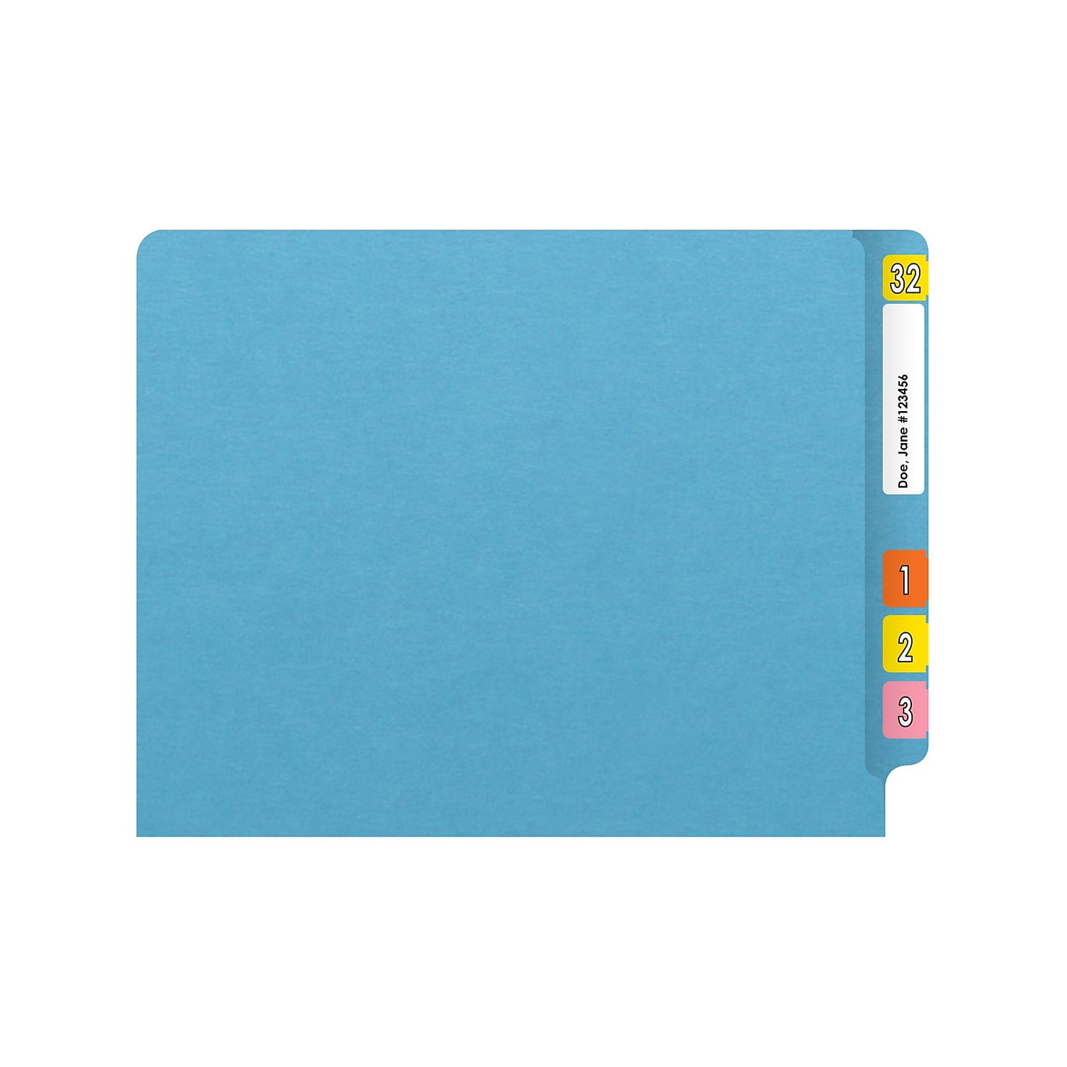 Medical Arts Press Heavy Duty End Tab File Folder Straight-Cut Letter Size Blue 40/Box (S-09461-DBL)