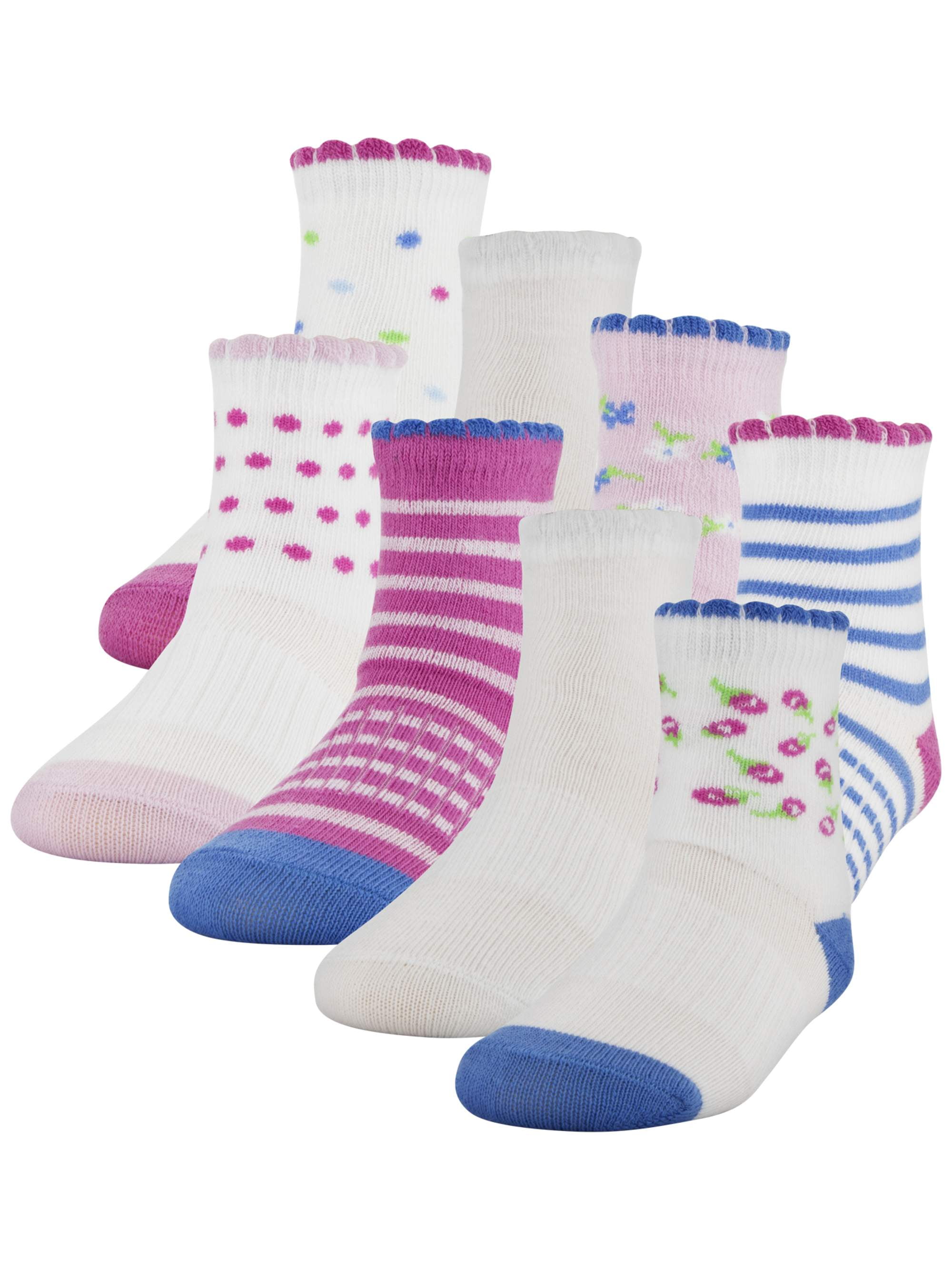 GrowingSocks Growing Socks Baby and Toddler Girls Crew Socks with