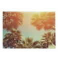 thumbnail image 1 of Palm Tree Cutting Board, Trees in Sunlights Tranquility in Tropical Nature Landscape at Summer Theme, Decorative Tempered Glass Cutting and Serving Board, Large Size, Orange Green, by Ambesonne, 1 of 1