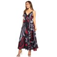 thumbnail image 4 of Sakkas Niza Women's Maxi Summer Casual Sleeveless Floral V neck Loose Long Dress - 28-Multi - One Size, 4 of 5