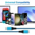 thumbnail image 7 of USB C Cables,USB C to USB C Cable 6ft 3 Pack FiveBox PD Android Fast Charging Cord USB C to Type C Charger Cables for Samsung(Blue+Purple+White), 7 of 7