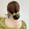 thumbnail image 3 of Attache-cheveux Couleur Contrastée Rafraîchissant Nœud Papillon Doux Tempérament Chouchou pour Femmes, 3 of 8