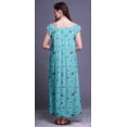 thumbnail image 2 of Bimba Robe Longue Maxi Imprimée pour Femmes en Rayonne, Vêtement de Nuit à Manches Courtes, 2 of 4