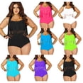 thumbnail image 1 of Sinhoon Plus Size Women Halter Tassel Bikini Set High Waist Swimsuit Two Pieces Bathing Suit Summer Beachwear, 1 of 2