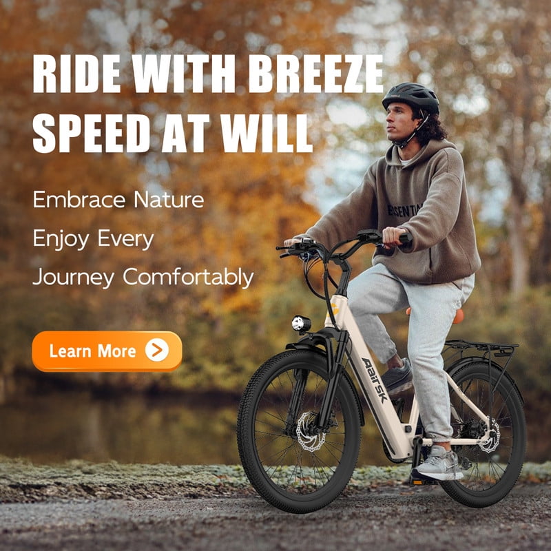 Unibike 24''Electric Bike for Adults, 36V 13Ah Removable Battery Ebike with 400W Motor, Women Commuter Ebike, UL2849