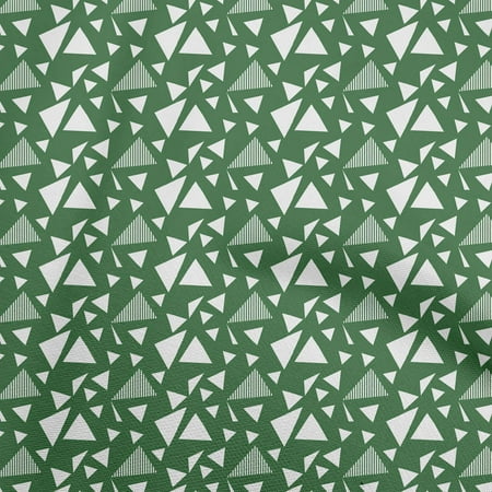 oneOone Cotton Poplin Dark Green Fabric Geometrical Sewing Fabric By The Yard Printed Diy Clothing Sewing Supplies 42 Inch Wide