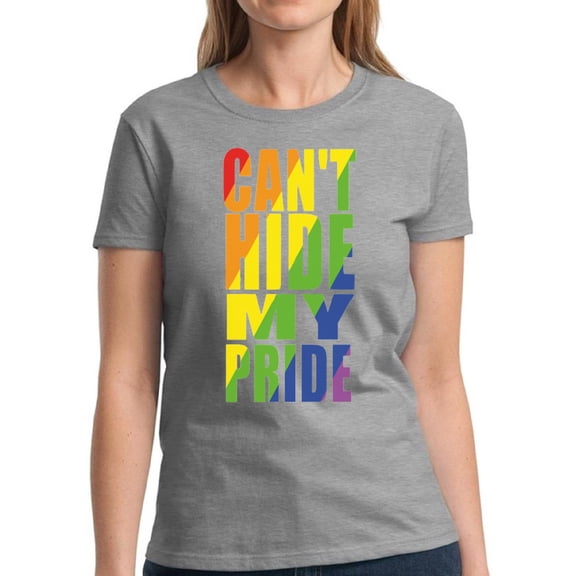 LGBT Can't Hide My Pride T-Shirt for Women - S M L XL 2XL 3XL Graphic Tee - Pride Support Tee Shirt Gift