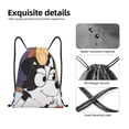 thumbnail image 4 of Pofeuu Bluey for Water-Resistant 210D Drawstring Bag Compact Foldable Design Gym Yoga Travel Essentials Lightweight Carryall-Medium, 4 of 6