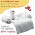 thumbnail image 2 of HACHIKITTY Calming Dog Sofa Bed Mat, Washable Plush Couch Cover for Dog, Furniture Protector Pet Sofa Mat for Dogs and Cats, Fluffy Dog Couch Bed with Anti-slip Bottom (30"x 27"x 6", Gray), 2 of 6