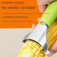 thumbnail image 1 of Stainless steel corn shaver kitchen tool corn thresher household corn kernel separator plastic handle stripper grater, 1 of 5