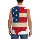 thumbnail image 4 of Balery American Flag Map Camisetas sin mangas para hombre, absorbe la humedad y protege contra el mal olor.-Medium, 4 of 7