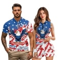 thumbnail image 2 of Garronmavis 250th Anniversary Eagle Matching Couple Tennis Shirts Quarter Zip Matching Golf Shirts for Couple Mens Shirts Casual for Golf Tennis Hiking Running Gym Moisture Wicking, 2 of 5