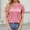 Pink, variant on Drses‌ ‌‌‌‌‌‌‌‌‌‌‌‌‌‌‌‌‌‌‌Fashion Women's Lace Summer Casual Top | Dressy Short Sleeve Round Neck Pleated Blouse for Work & Vacation‌