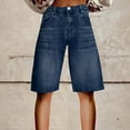 thumbnail image 4 of High Waist Denim Shorts, Audhol Womens Summer Denim Shorts Trendy High Waist Ripped Distressed Jean Shorts Stretchy Hem Casual Jean Shorts Women's Jean Shorts Blue M, 4 of 9