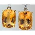 thumbnail image 3 of 26.50CT NATURAL GOLDEN CITRINE DIAMOND DANGLE EARRINGS, 3 of 7
