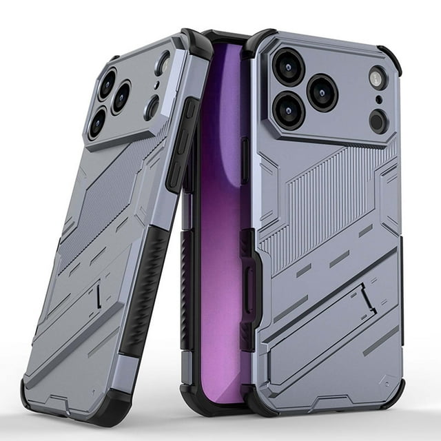 Klonfd Universal Phone With Integrated Kickstand Durable Shockproof Material Full Protective Cover For Enhanced Grip And Screen