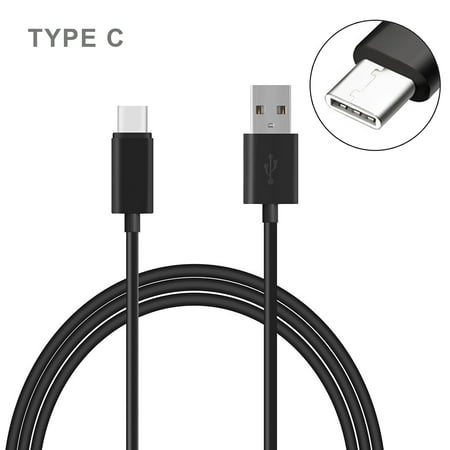 Durable 6 Feet USB Type-C to USB-A 3.0 Male Data Sync Cable for LeEco Le Pro3 Phones - Black